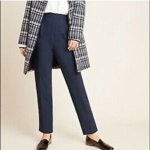 NWT Anthropologie Copley Navy Tapered Pants in Women’s Small